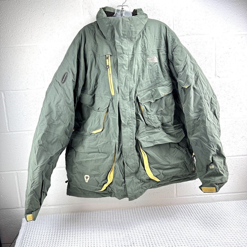 The North Face Green Jacket with Yellow Accents
